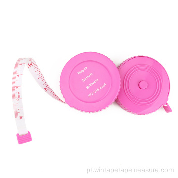 Colorful 1.5m mini retractable garment measuring tape pink with Your Logo